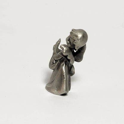Pewter Angels with Instruments Figurines Set of 2