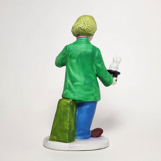 Porcelain Clown with Rabbit in a Hat Figurine