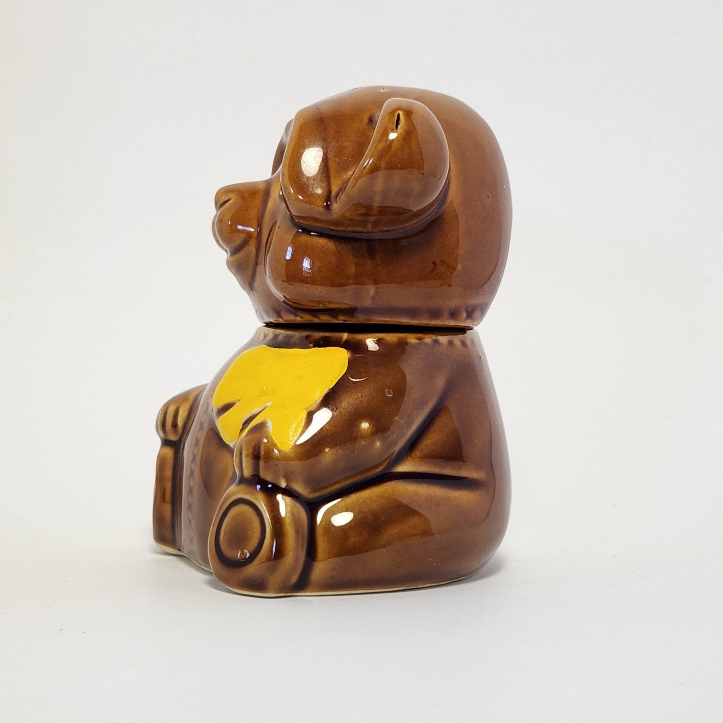 Houston Foods - Ceramic Honey Pot Teddy Bear 1982