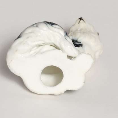 Black and White Bone China Cat Figurine