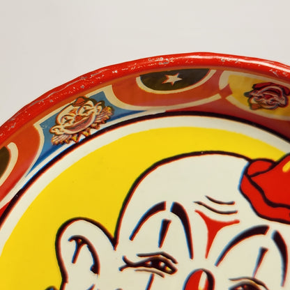 US Metal Toy Manufacturing Company - Tin Lithographed Clown Noisemaker Toy