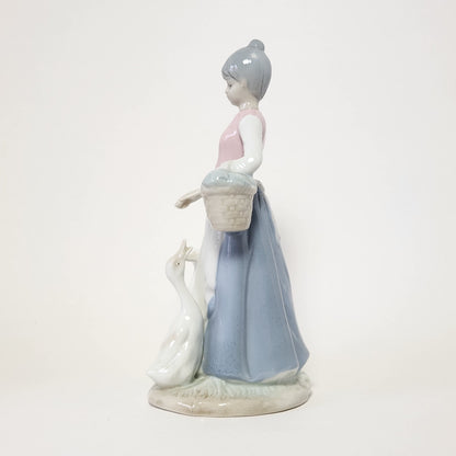 Girl with Geese Porcelain Figurine