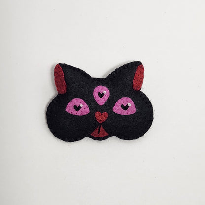 BANGcreated! - Love Cats 1.75" x 2.25" Felt Pin