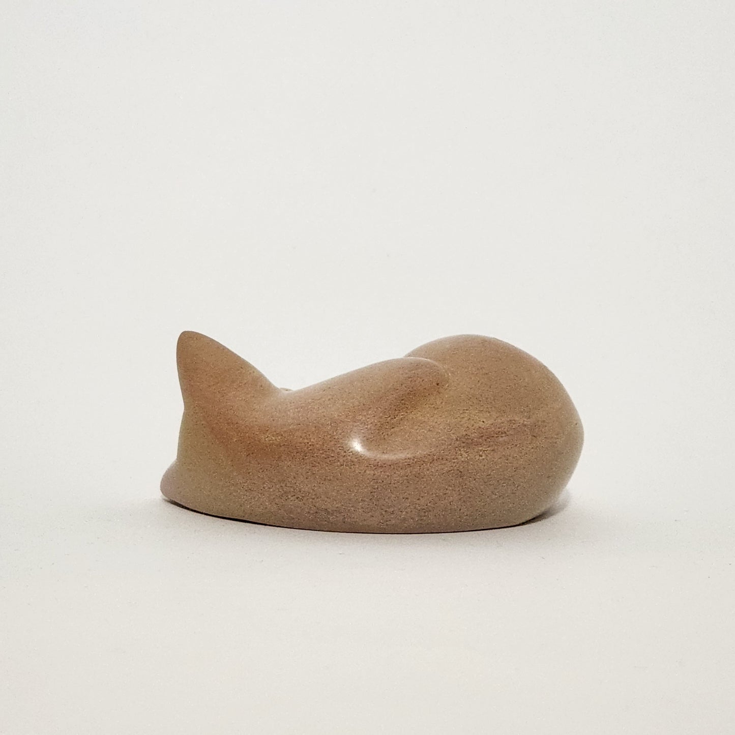 Martin Gaiti - Hand-Carved Stone Sleeping Cat Sculpture