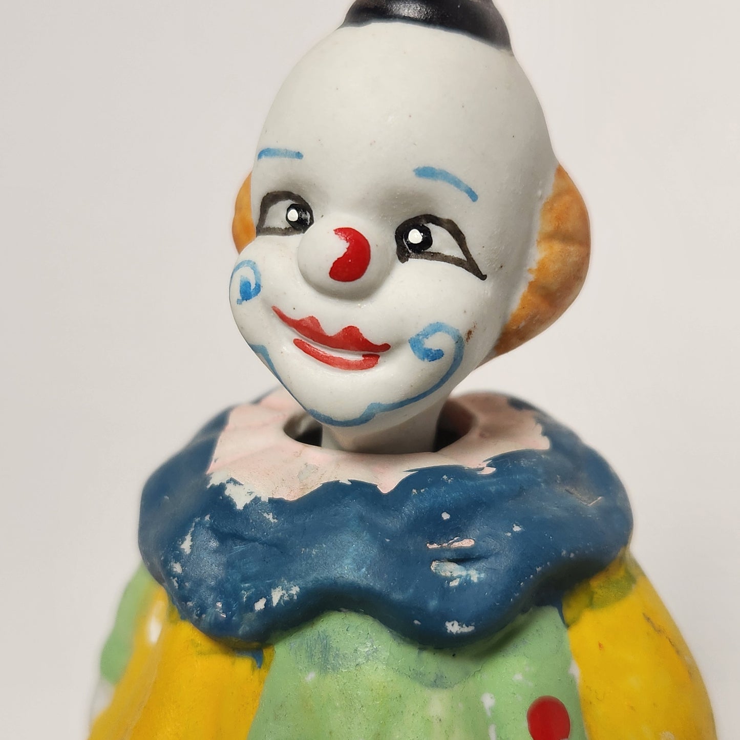 Ceramic Clown Bobblehead Coin Bank Figurine