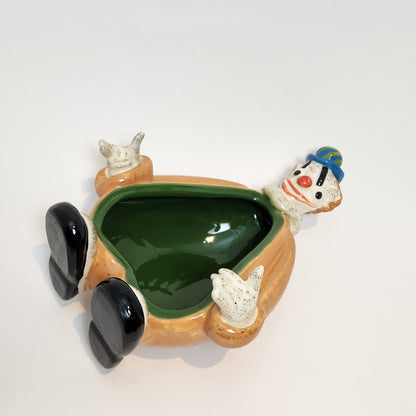 Enesco - Porcelain Clown Ashtray Figurine