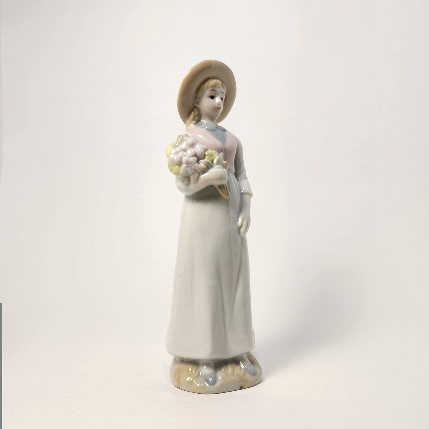 Prestige Collector - Porcelain Girl with Flowers and Hat 1990