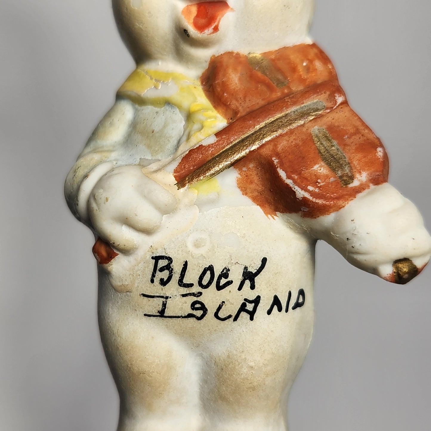 Walt Disney - Porcelain Bisque Three Little Pigs Band Figurines 1930s