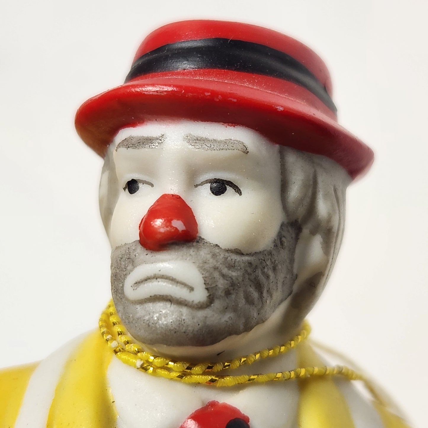 Flambro - Emmett Kelly Jr. - Hobo Clown with Organ Grinder Porcelain Bisque Figurine 1984