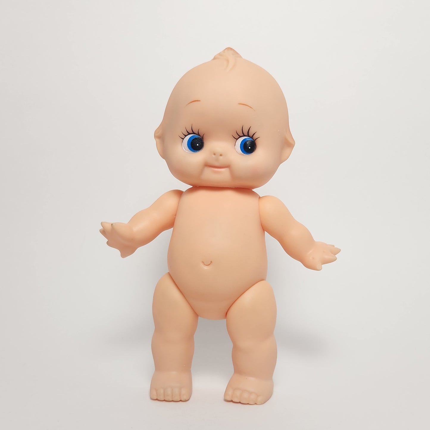 Kewpie 8" Rubber Squeak Doll with Pink Crocheted Outfit