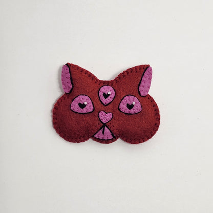 BANGcreated! - Love Cats 1.75" x 2.25" Felt Pin