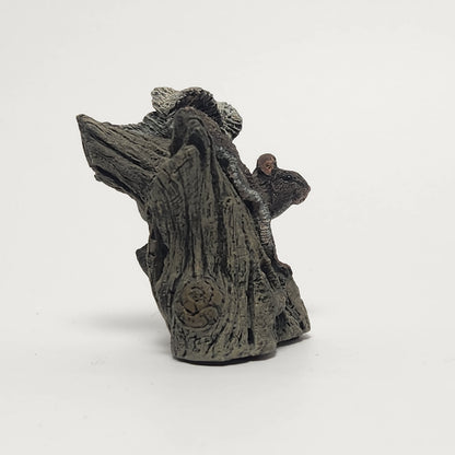 The Bronze Menagerie - Herman Deaton -  Painted Bronze Flying Squirrel Figurine 1977