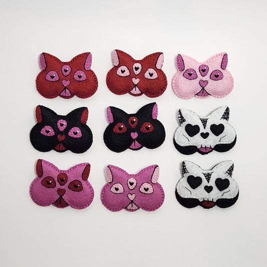 BANGcreated! - Love Cats 1.75" x 2.25" Felt Pin