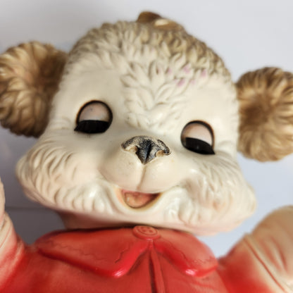 Arrow Rubber and Plastics Corporation - Edward Mobley - Red Bear Rubber Squeak Toy 1962