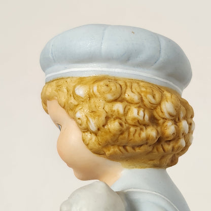 Avon - Blonde Girl with Kittens Porcelain Bisque Figurine 1991