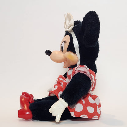 Walt Disney Productions - Applause - Minnie Mouse Plush Doll with Polka Dot Dress 1981