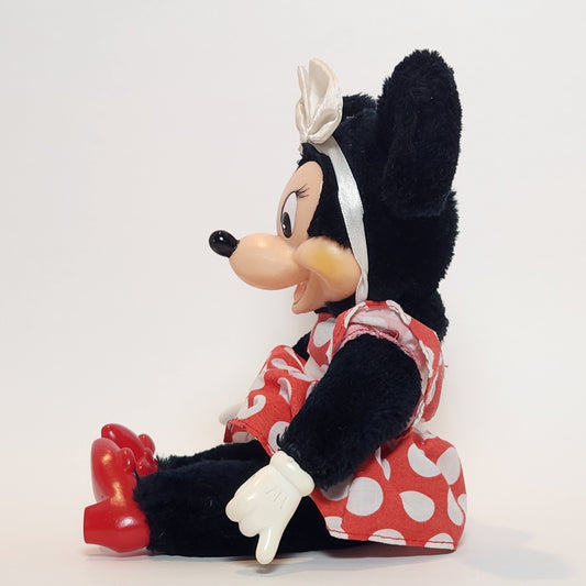Walt Disney Productions - Applause - Minnie Mouse Plush Doll with Polka Dot Dress 1981