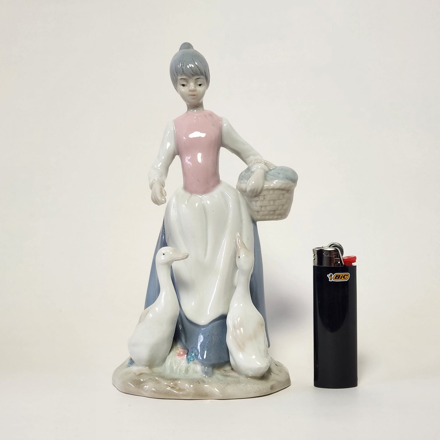 Girl with Geese Porcelain Figurine