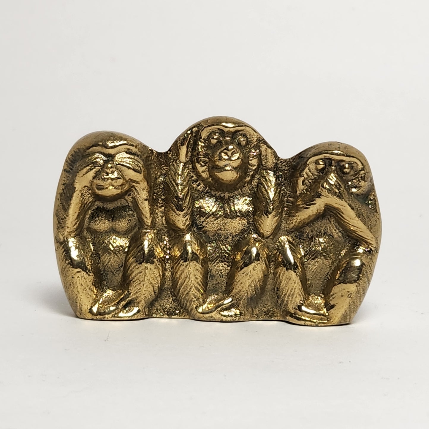 Three Wise Monkeys Brass Figurine