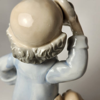 Price Products - Porcelain Clown with Cane & Dog Figurine