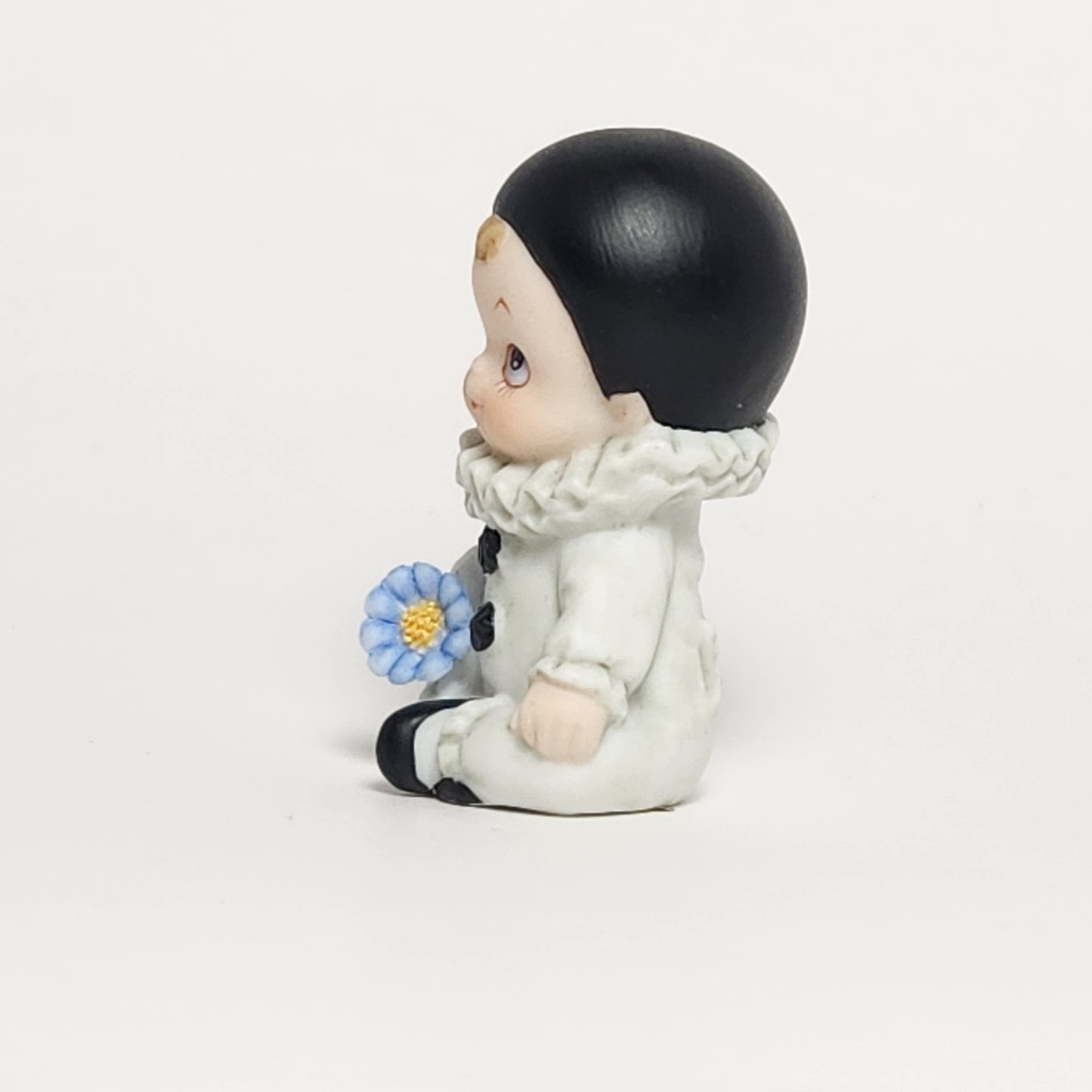 Enesco - Pierrot Clown with Flower Porcelain Figurine