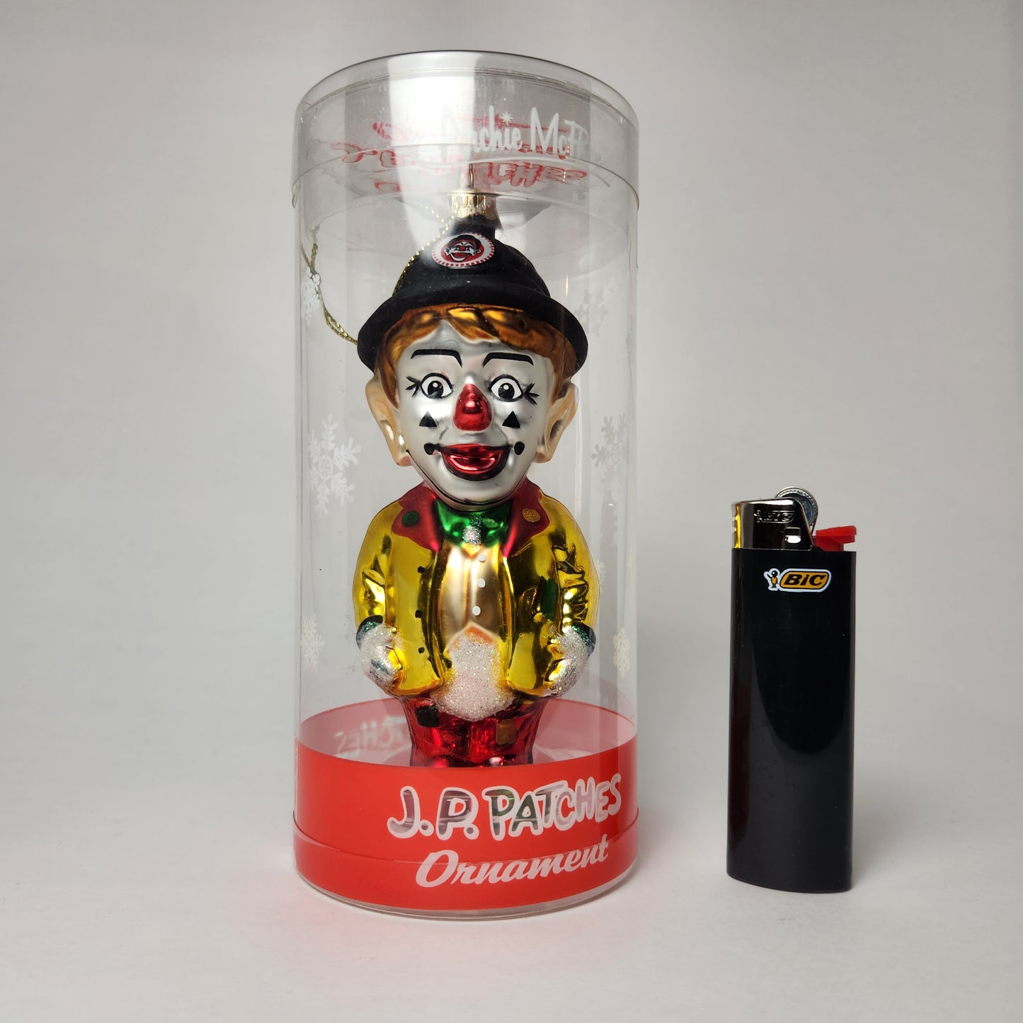 Archie McPhee - J.P. Patches Clown Glass Ornament 2010s