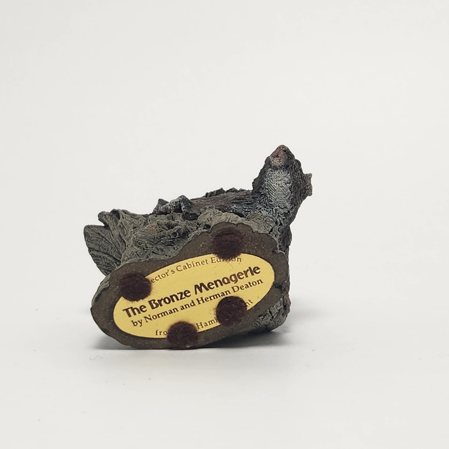 The Bronze Menagerie - Herman Deaton -  Painted Bronze Flying Squirrel Figurine 1977