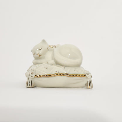 Lenox - White Sleeping Cat on Pillow