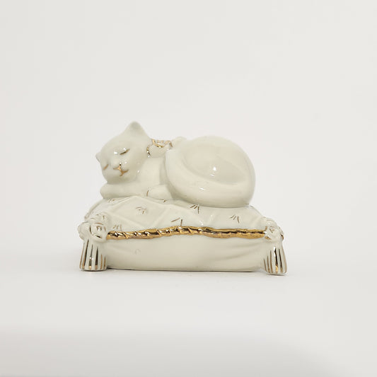 Lenox - White Sleeping Cat on Pillow