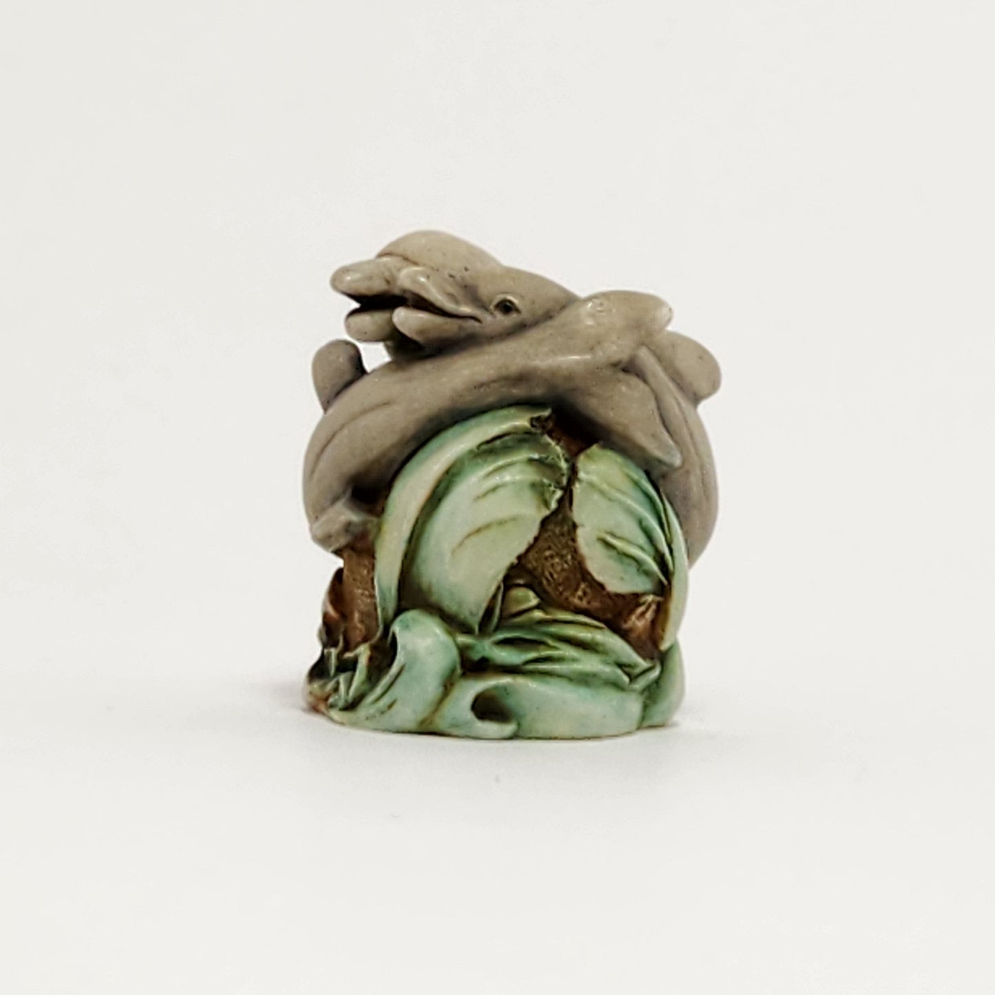 Harmony Kingdom - Sherman Drackett - Merry-Go-Round Dolphin Trinket Box 2000