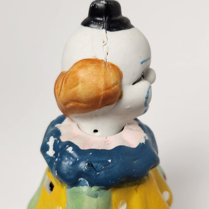 Ceramic Clown Bobblehead Coin Bank Figurine
