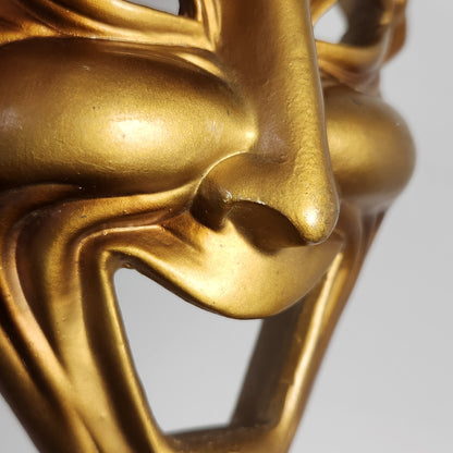 Ucagco - Comedy and Tragedy Gold Theater Masks Set of 2