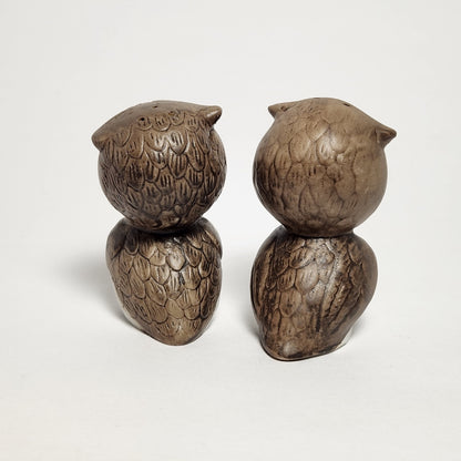 Porcelain Bisque Owl Salt and Pepper Shaker Set