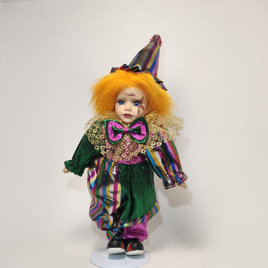 Collector's Choice - Porcelain Jester Doll with Stand