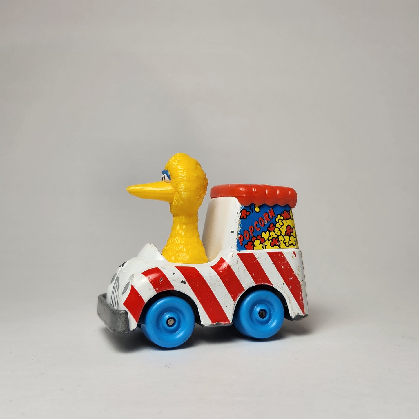 Playskool - Sesame Street Die Cast Car Big Bird Popcorn Machine 1983