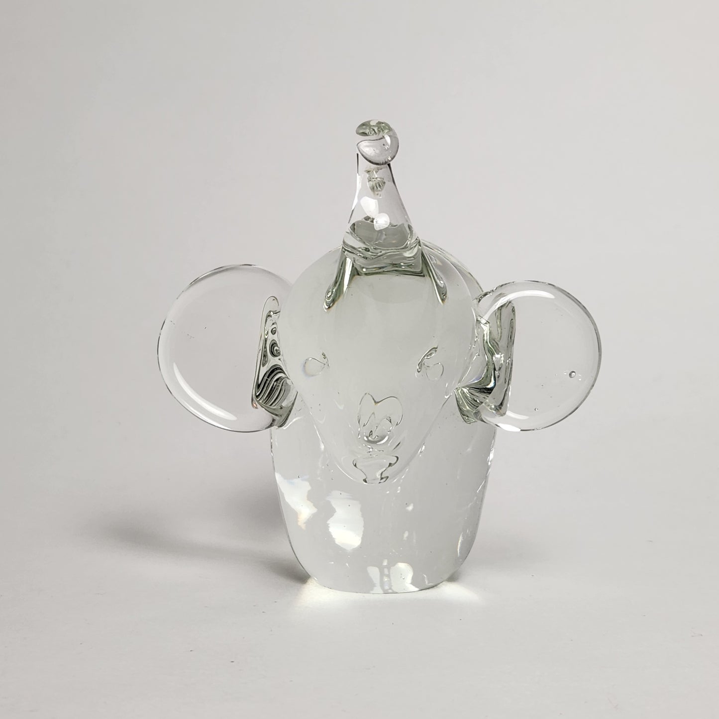 Clear Glass Elephant Figurine