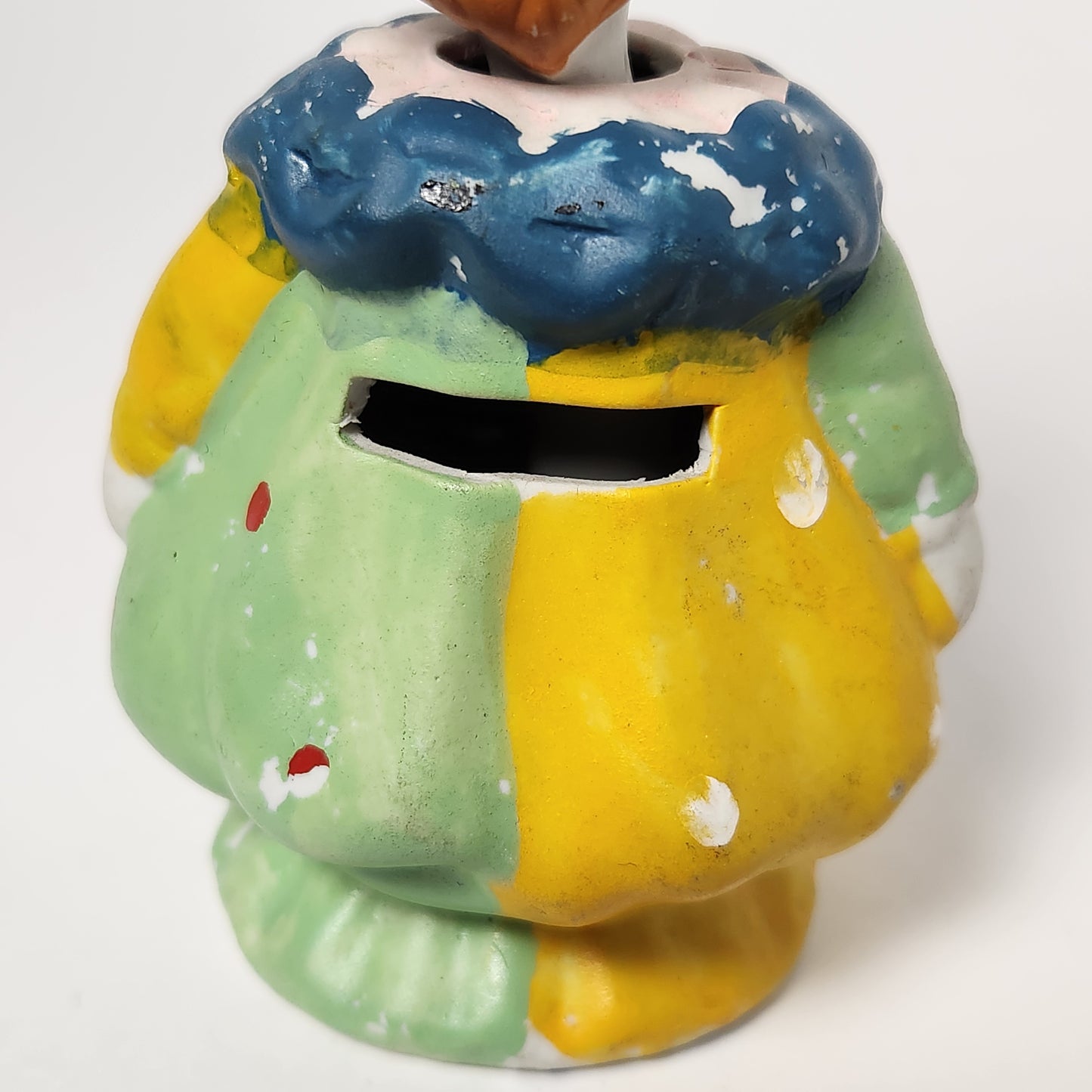Ceramic Clown Bobblehead Coin Bank Figurine