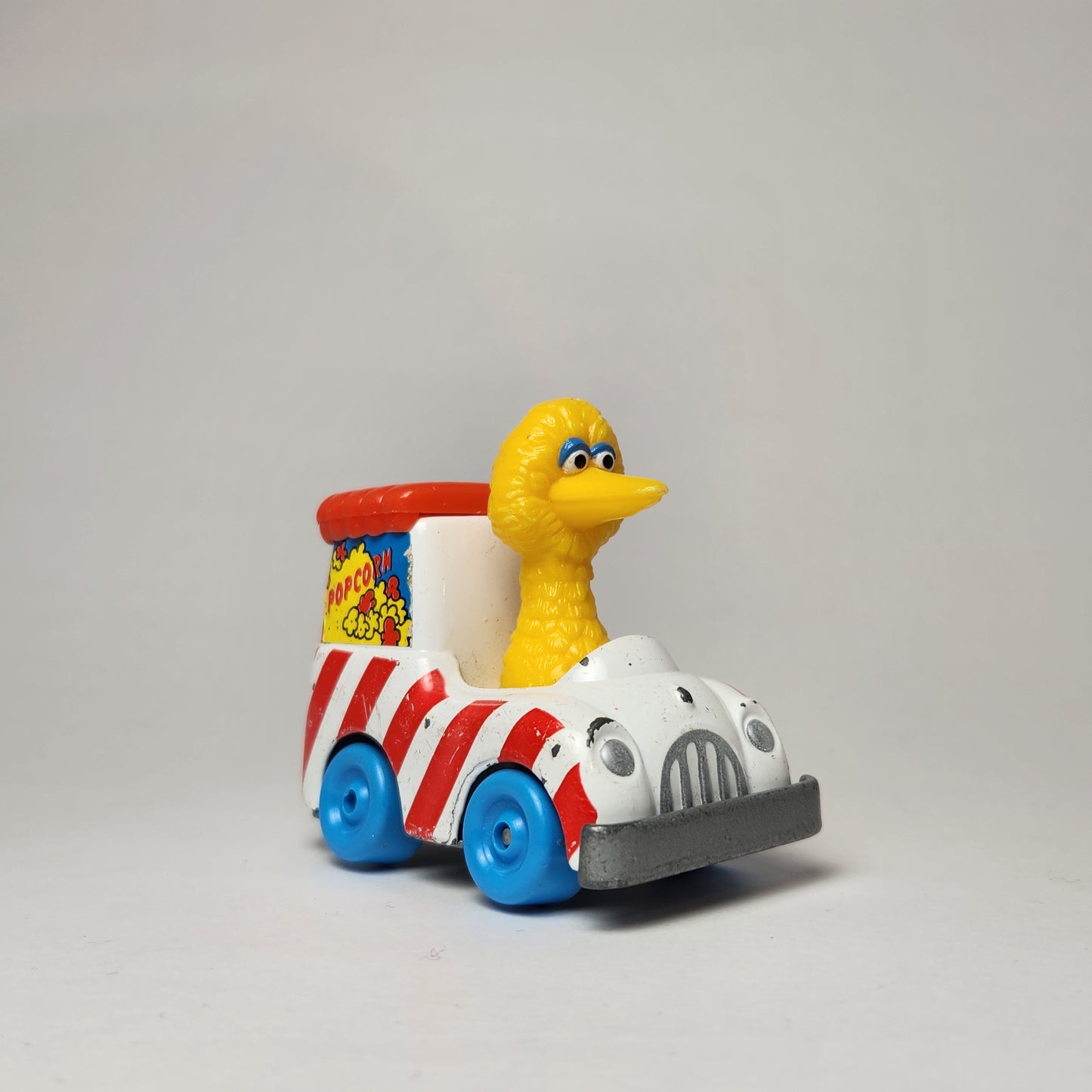 Playskool - Sesame Street Die Cast Car Big Bird Popcorn Machine 1983