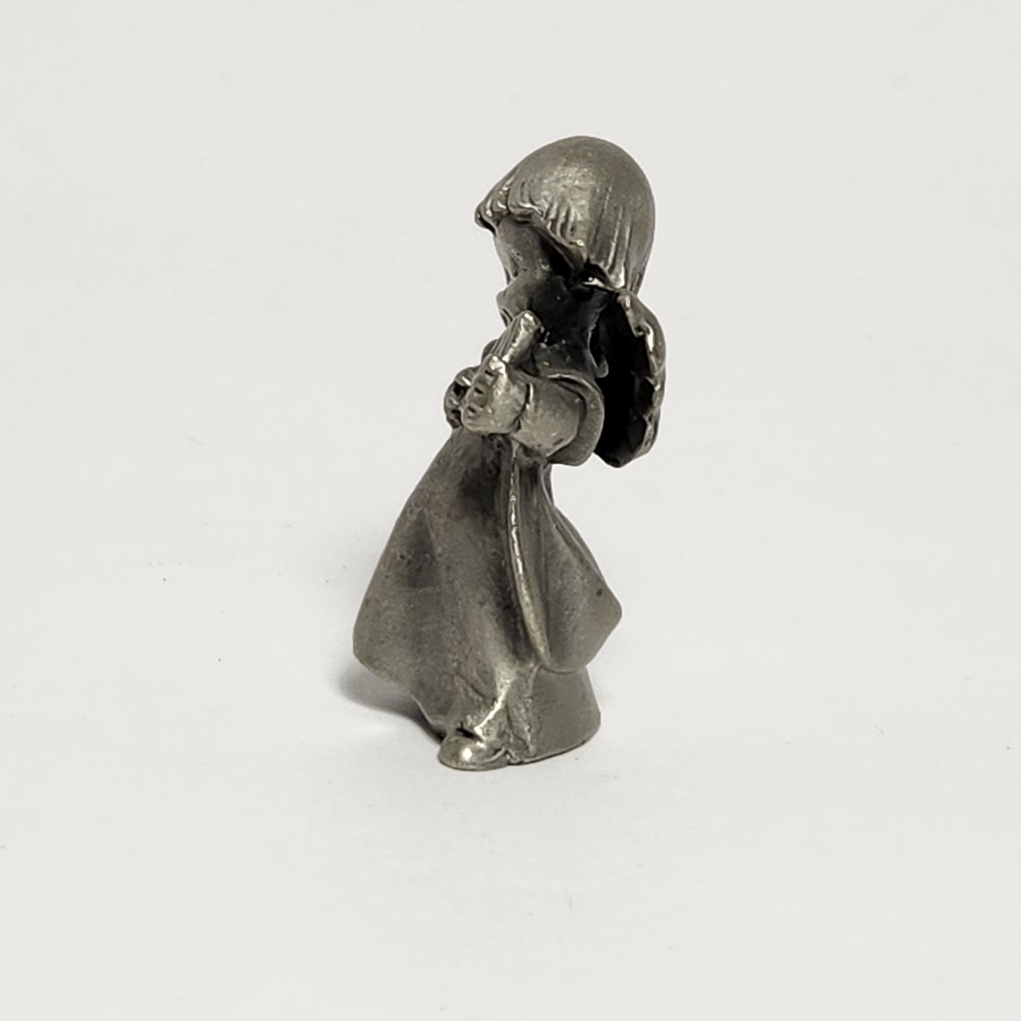 Pewter Angels with Instruments Figurines Set of 2