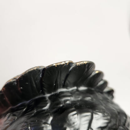 Black and Gold Swan Porcelain Trinket Box