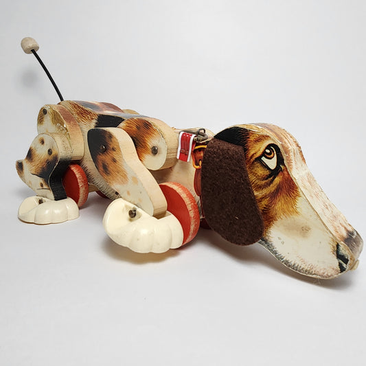 Fisher Price - Wooden Snoopy Dog Pull Toy 1961