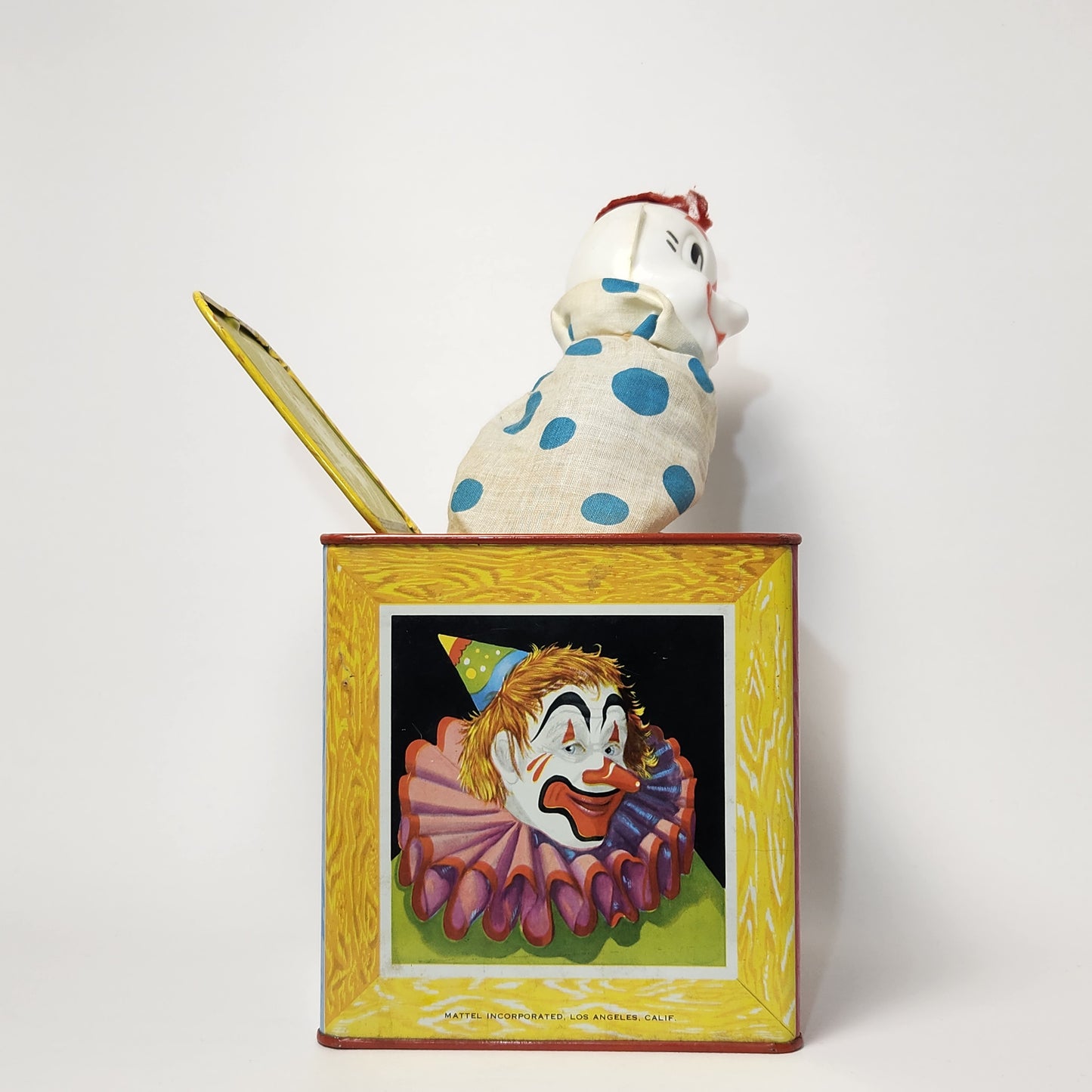 Mattel - Metal Clown Wind-Up Jack in the Box Toy 1951 (NON WORKING)