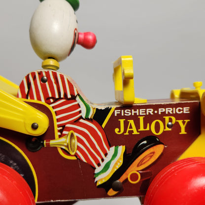Fisher Price - Jolly Jalopy Clown Pull Toy 1965