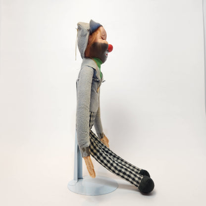 KAMAR - "Jock The Hobo" Sad Clown Japan Plush Doll with Vinyl Face 1966