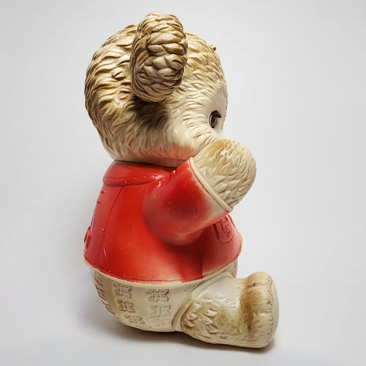 Arrow Rubber and Plastics Corporation - Edward Mobley - Red Bear Rubber Squeak Toy 1962