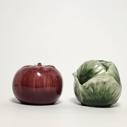 CIC - Cabbage and Tomato Ceramic Salt and Pepper Shaker Set
