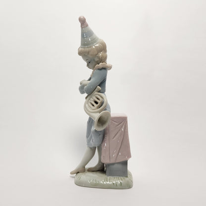 Alfretto - Porcelain Sad Clown Girl with French Horn Figurine