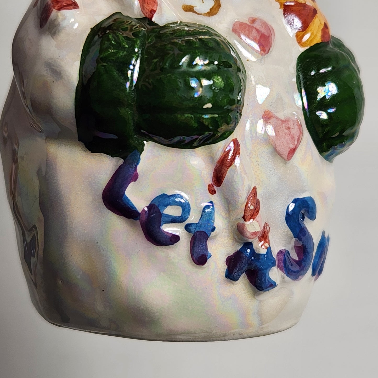 Iridescent Snowman Salt and Pepper Shaker Set