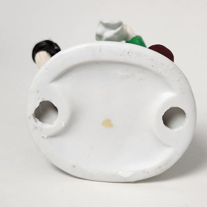 Porcelain Clown with Rabbit in a Hat Figurine