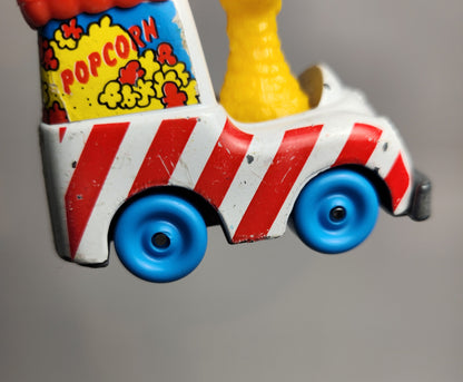 Playskool - Sesame Street Die Cast Car Big Bird Popcorn Machine 1983